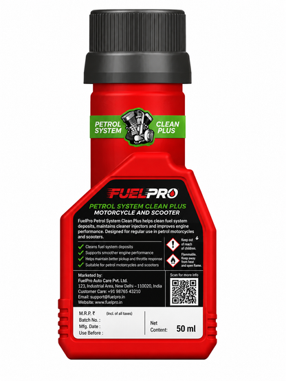 FuelPro Petrol System Clean Plus – 50ml | Motorcycle & Scooter