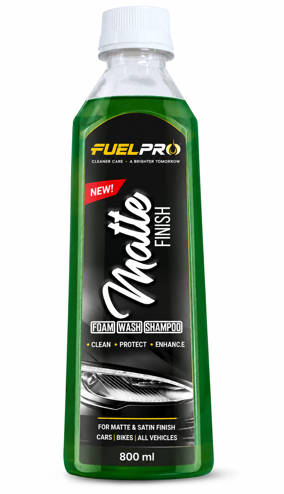 FuelPro Matte & Satin Finish Car Wash Shampoo – 800ml | Foam Wash for Cars & Bikes