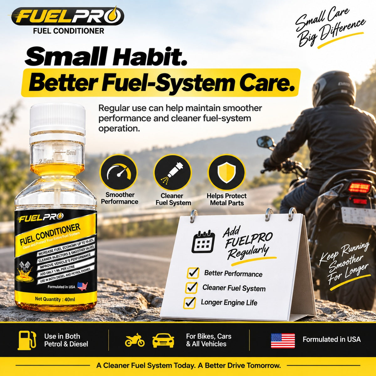 FuelPro Fuel Conditioner – 40ml | Petrol & Diesel Fuel System Cleaner